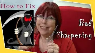 How to Fix Bad Sharpening of an Incorrectly Sharpened German Scissor with an Improper Inside Hone.