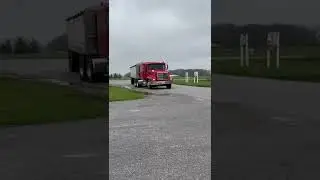 International 9400 Hauling a Grain Trailer. #shorts