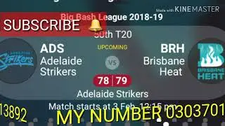 Big bash leage match ADS VS BRH 03.02.2019
