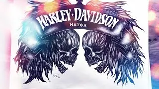 Art Attack | Harley Davidson | Speed Art Drawing #4