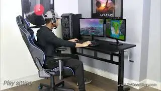Boost Industries FS-GD55C Manual Crank Height Adjustable Gaming Desk - Assembly Video