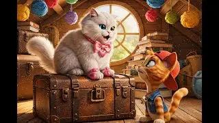 Two cats explore a mysterious chest - what will be inside?