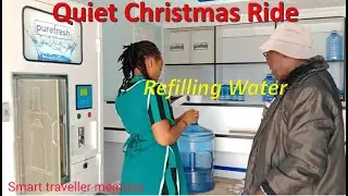 A Quiet Christmas Eve Ride to the Water Kiosk | Refilling Drinking Water