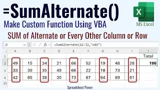 Excel VBA Trick: Calculate SUM of Every Alternate Row or Column