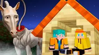 100% SECURE BASE vs CREEPY HORSE in Minecraft