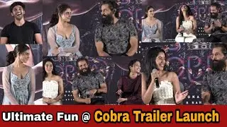 Cobra Trailer Launch Ultimate Funny Moments | Vikram, Dhruv, Srinidhi Shetty, Mirnalini,  Meenakshi