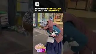 Frau wird beim Klauen in einem Supermarkt in England erwischt! #england #deutschland #news