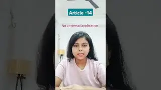 Article -14 Equality before law & Equal Protection of law #shorts #shortsfeed #shortfeed #ytshorts