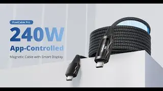 PixelCable Pro：240W App-Controlled Magnetic Cable with Smart Display