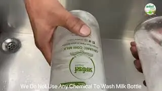 How We Are Washing Our Glass Milk Bottles || No Chemical ||