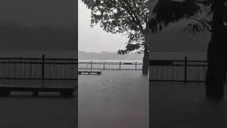 Heavy Raining & water flooding at Thane Upvan lake (19.08.25)