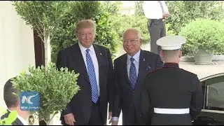U.S. President Donald Trump welcomes Malaysian Prime Minister Najib Tun Razak at White House