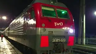 [4K] Смена электровоза ЭП2К-186 на ЭП1М-619, 2ЭС4К-058 с грузовым поездом | Станция Бабаево.
