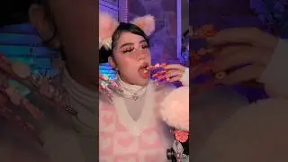 Eating my Long NAILS, AGAINNN❕💅🩷 #ediblenails #mukbang #shorts
