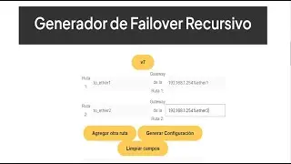Failover Recursivo Mismo Gateway para Balanceos de Carga PCC, NTH y PBR Formularios interactivos