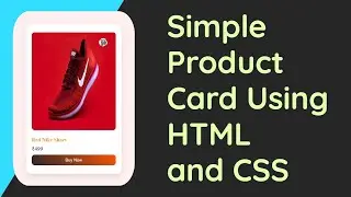 Simple Product Card Using HTML and CSS