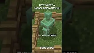 How To Get A Copper Golum Statue In Minecraft?!