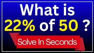 What is 22% of 50 ? | 50 का 22% क्या है ? #maths #percentage