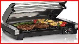 Hamilton Beach Electric Indoor Searing Grill with Adjustable Temperature Control to 450F