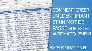 Comment cr&eacute;er un identifiant et un mot de passe sur Excel automatiquement