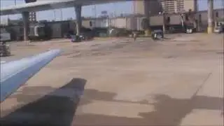 American Airlines Pushback startup taxi and takeoff@DFW