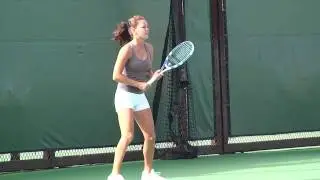 Sam Stosur - Practice sunday morning in Stanford with Agnieszka Radwanska