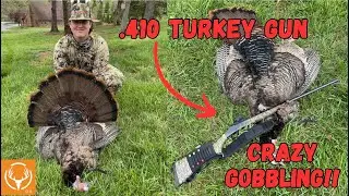 OPENING DAY TURKEY HUNT with a .410!!! (INSANE GOBBLING!!!)
