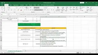 Emergency Fund Calculation & allocation
