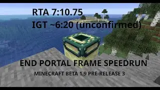 Speedrun w zdobyciu ramy portalu do endu - Beta 1.9 Pre-release 3