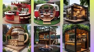 Simple outdoor wooden cafe shop design ideas 2025