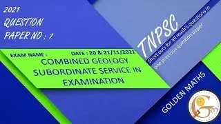 TNPSC 2021 question paper with shortcut answer part 7 (maths only)