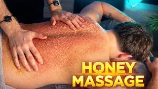 ASMR Honey Back Massage for Sleep | Warm-Up, Sticky Sounds & Spine Relaxation (No Talking)