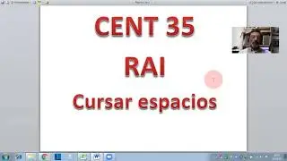 CENT 35 - 05 - Cursar espacios (materias)