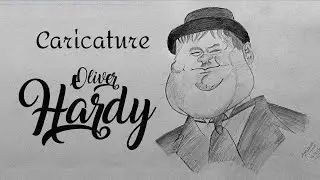 Oliver Hardy - Caricature Pencil drawing