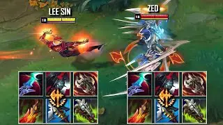 LEE SIN vs ZED SEASON 12 FULL BUILD FIGHTS & Best Moments!
