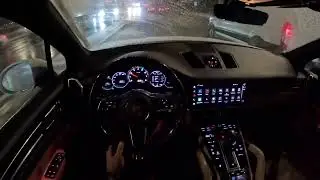 POV ASMR Night Drive in a 2022 Porsche Cayenne | Engine Hum & City Lights