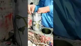 Cylinder sleeve installation #shorts #engine #mechanic #mechanical #skills #short #viral #trending