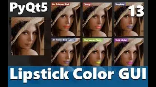 Python Beginners - Lipstick GUI using OpenCV - Part 13 #coding #programming #pythonprogramming