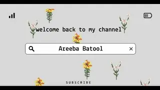 welcome to my channel | Intro | foodwith-areeba