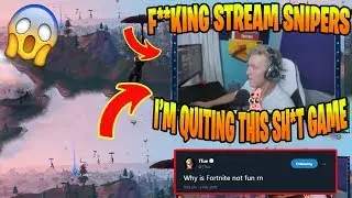 Tfue Get STREAM SNIPED *5* Games IN A ROW and QUITS Fortnite For The FIRST Time