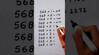 Write the Table of 568 in 17 second only..#maths #mathshack #mathematicks &lrm;@study_care0&nbsp;