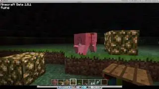 Riding a pig on a saddle {MineCraft}