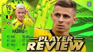 THAT ATTACKING AI!!😲 90 PATH TO GLORY HAZARD PLAYER REVIEW FOF PTG - FIFA 21 ULTIMATE TEAM