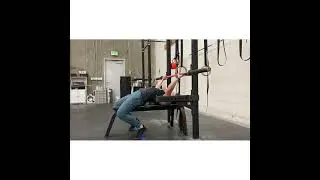 How to set up safety pins for the bench press.