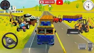 JCB🚜Unloading Stone🪨Truck &Tractor #Game #jcb #gaming #part49 