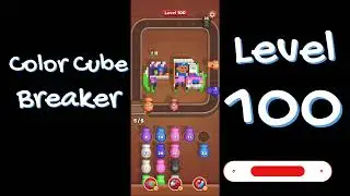 Color Cube Breaker Level 100 Gameplay 🎮 | Smash Cubes Puzzle Game | Go Answer