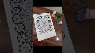 Learn 2 Simple Zentangle Patterns in 35 Seconds! ✍️💫 Easy Doodling #tutorial #beginnerart#shortsfeed