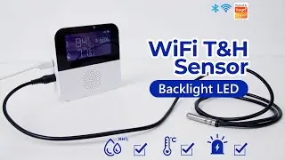 Tuya Wifi Temperature Humidity Sensor Smart Safety Home Alarm Hygrometer Detector Aquarium Winery