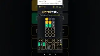 #binance WODL second word 3 letters #wodlanswers