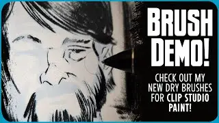 Inking Demo | Jason's Dry Brushes for Clip Studio Paint